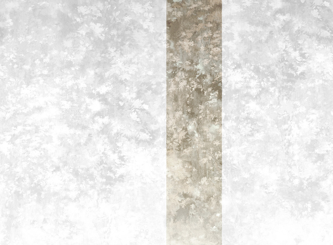 Jannelli & Volpi Mural Orthez Wandgestaltung White Panel 4 in Weiß mit floralem Muster - Bild 1