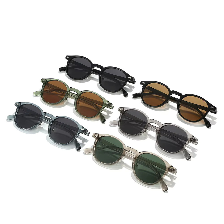 Polarisierte Sonnenbrille, TR90, Vollrand, Rund - Bild 1