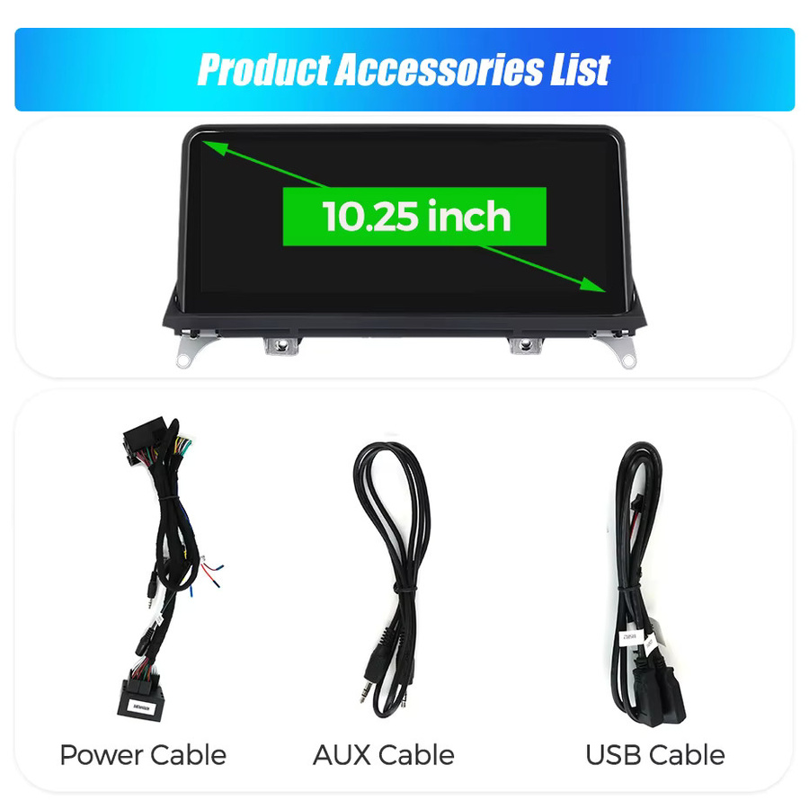 MEKEDE CarPlay Autoradio für BMW X5 E70 X6 E71 E72 (2007-2013) mit CCC CIC Unterstützung, 10,25 Zoll QLED Touchscreen, Android Auto Videoplayer, Schwarz - Bild 7