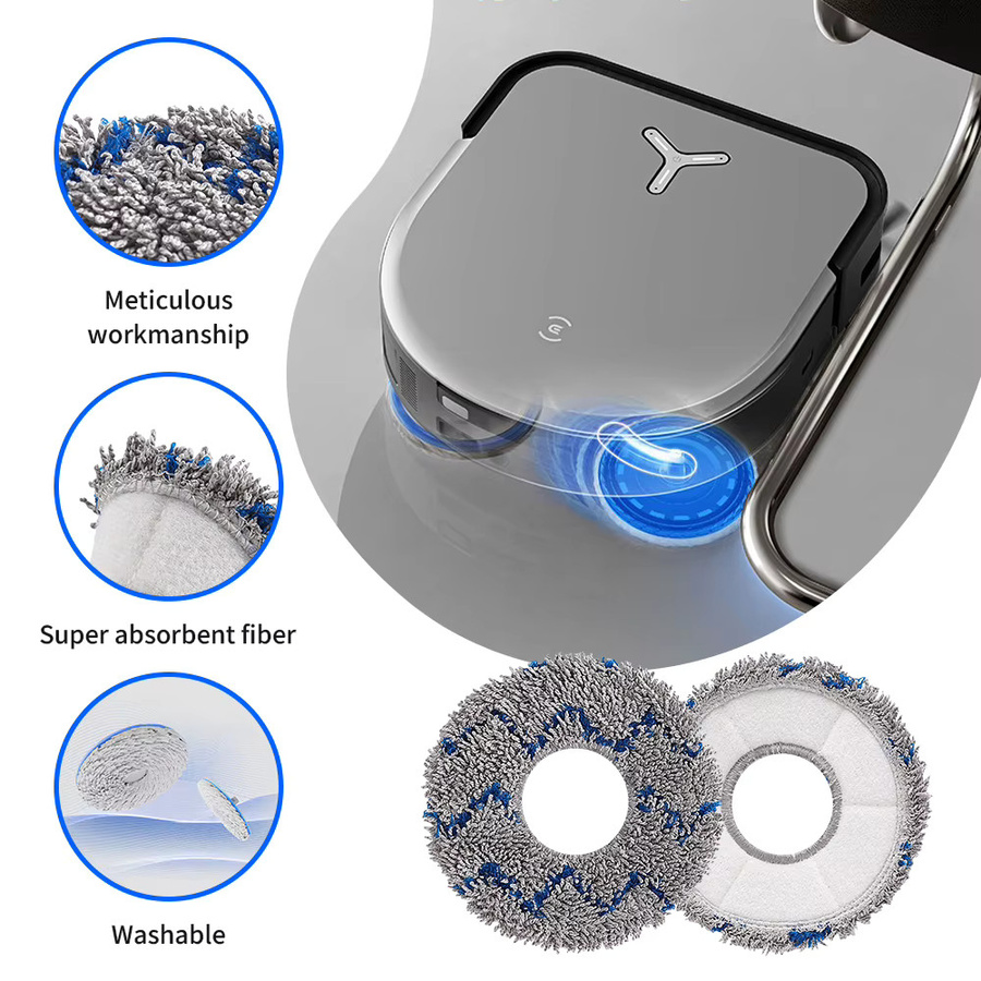 Ecovacs Ersatz Mopptuch für Deebot X5 OMNI, X5 PRO OMNI, X5 MAX, X5 PRO und X5 Pro Ultra Roboterstaubsauger zur Tiefenreinigung - Bild 4
