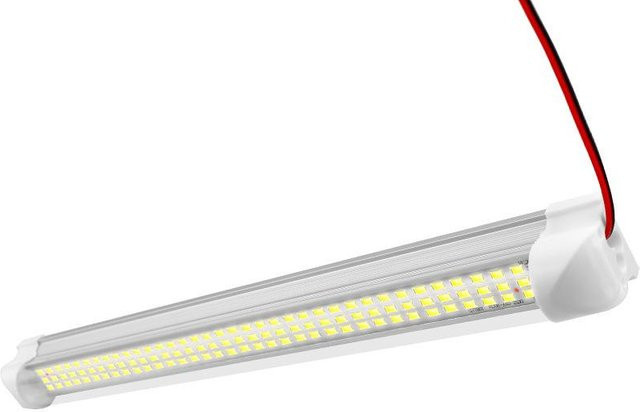 TC Home Lighting LED Wandlampe für Camper und Wohnmobile mit 72 LEDs und Rocker-Schalter, Weiß/Transparent - Bild 1