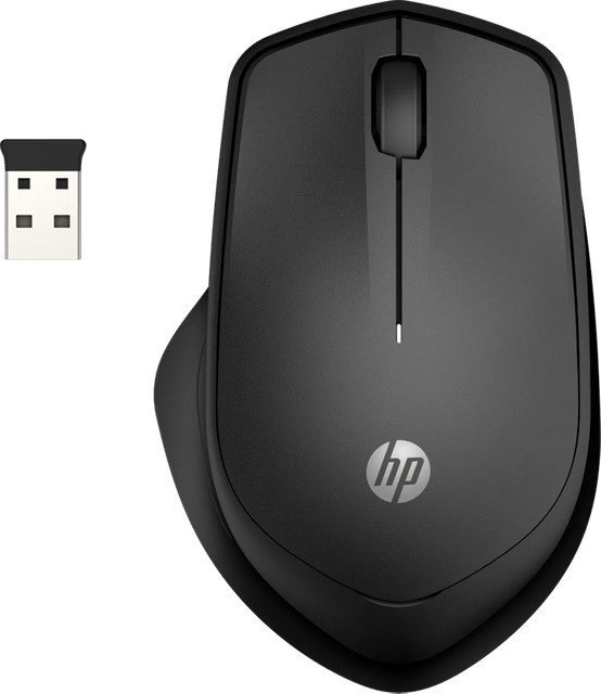 HP 280 Silent Kabellose Maus in Schwarz mit USB-A Anschluss - Bild 1