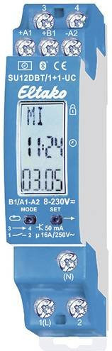 Eltako SU12DBT/1+1-UC Digitale Schaltuhr für DIN-Schiene in Blau, 8 V/AC, 230 V/AC, 8 V/DC, 230 V/DC - Bild 1