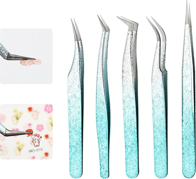 Eisblume Wimpernpinzette, 2 Stück, anti statisch, Unisex - Bild 1