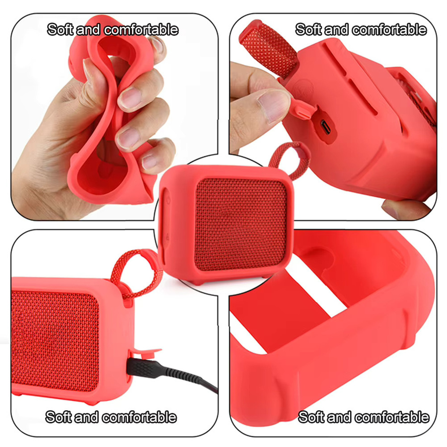 JBL Go 4 Silikonhülle mit Reise-Tragetasche und Lautsprecherhalterung in Pink - Bild 3