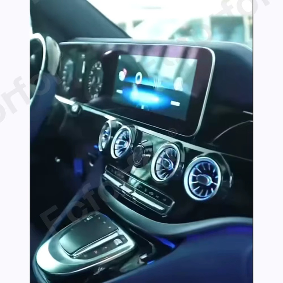 Foforfor Doppelbildschirm Android Multimedia-Player mit GPS-Navigation für Mercedes Benz V-Klasse Vito Viano Valente Metris W447 in Schwarz - Bild 2