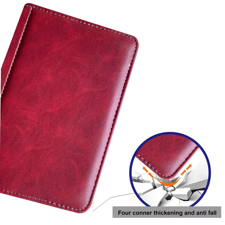 Sony PRS T1 E-Reader Hülle Premium Leder Folio Cover in Rot mit stoßfestem Schutz und weichem Mikrofaserfutter für 6 Zoll Geräte - Bild 3