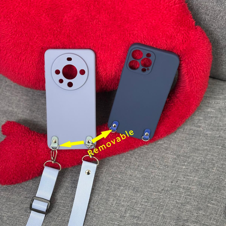 Xiaomi Handyhülle aus weichem Silikon mit Crossbody-Trageband für POCO X7 X6 X5 X3 Pro NFC, erhältlich in Grün, Lila und Rot - Bild 2