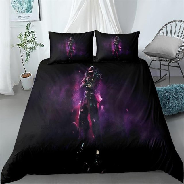 Fortnite Bettwäsche-Set von Gu Tao mit Bettbezug und Kissenbezug in Schwarz, B/H: 135 x 200 cm - Bild 1