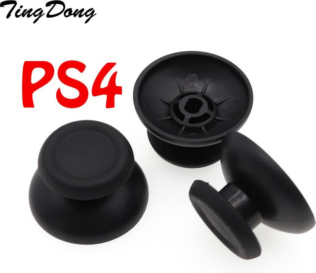 TingDong 2er-Set Ersatz-Daumensticks in Schwarz für PS4 Pro Controller aus Kunststoff - Bild 1