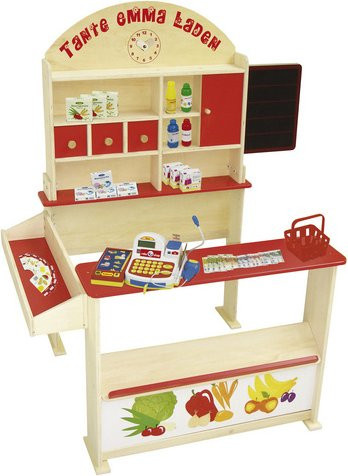 Roba Verkaufsstand aus Schichtholz und MDF-Platten, Natur/Braun/Mehrfarbig, B/T/H: 75,0 x 113,0 x 103,0 cm - Bild 2
