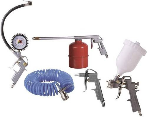 Aerotec Druckluftkompressorzubehörset 5-teilig aus Edelstahl in Multicolor - Bild 1