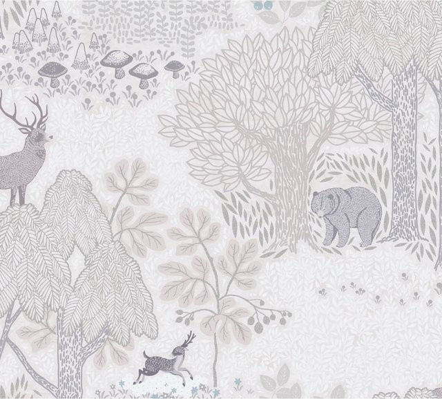 A.S. Création Vliestapete Waldtiere in Braun-Beige mit Naturmotiv für das Kinderzimmer, Breite: 0,53 m, Länge: 10,05 m - Bild 1
