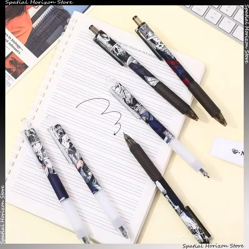 6-teiliges Naruto Gelstift-Set von Bandai mit Sasuke Uchiha Motiv, bunte Schreibstifte für Schule und Büro - Bild 3