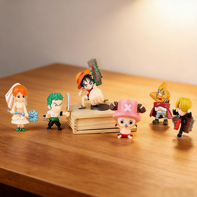 Bandai One Piece Anime-Figuren, 6-teiliges Set, Mini-Modelle - Bild 1