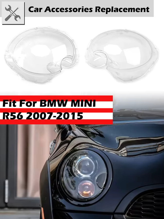 Scheinwerfer Objektiv Abdeckung als Ersatz Lampenschirm für MINI R56 Cooper S 2007-2015, transparent - Bild 4