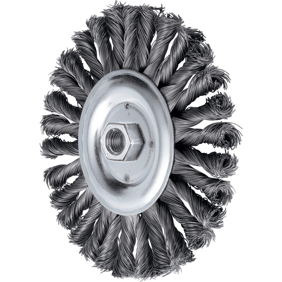 PFERD Kombitwist Rundbürste gezopft RBG HD für Winkelschleifer, Farbe: Silber, Durchmesser: 17,8 cm, Bohrung: M14, Drahtmaterial: Stahl - Bild 2