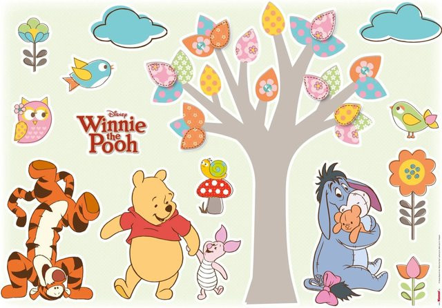 KOMAR Dekosticker Winnie Pooh Nature Lovers, bunt, B/H: 50 x 70 cm - Bild 1