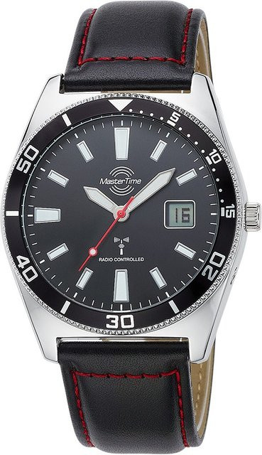 Master Time Armbanduhr, Analog-Digital, Quarz, Edelstahl, Leder, 42 mm, Herren - Bild 1