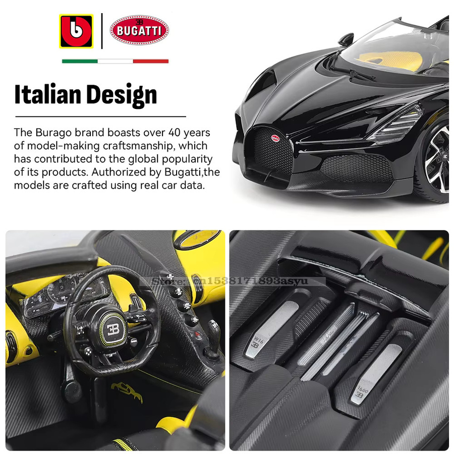 Bburago Bugatti Mistra Bolide Divo, Automodell, 1:18, ab 14 Jahren - Bild 3