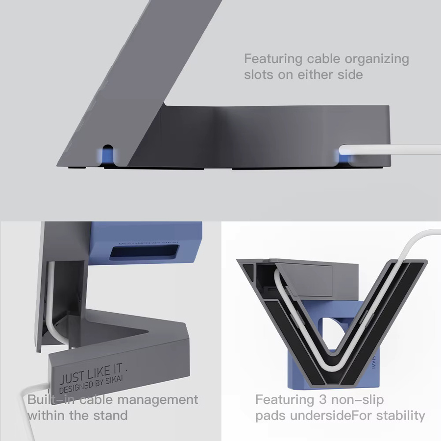 MOSHOU Ladegerät Ständer und Dockingstation für OPPO Uhr 4 Pro, 3 Pro, 3 und SE in Blau - Bild 4