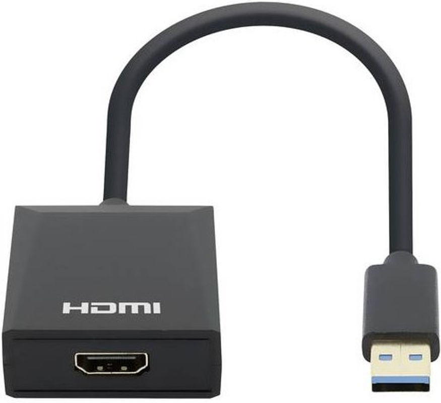 Manhattan USB-A auf HDMI-Adapter Konverter mit USB 3.2 Gen 1 Typ A-Stecker auf HDMI-Buchse, 1080p@60Hz, schwarz - Bild 2
