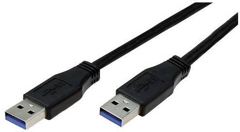 Bachmann USB 3.0 Kabel mit USB-A Stecker in Schwarz, Länge: 1 m - Bild 1