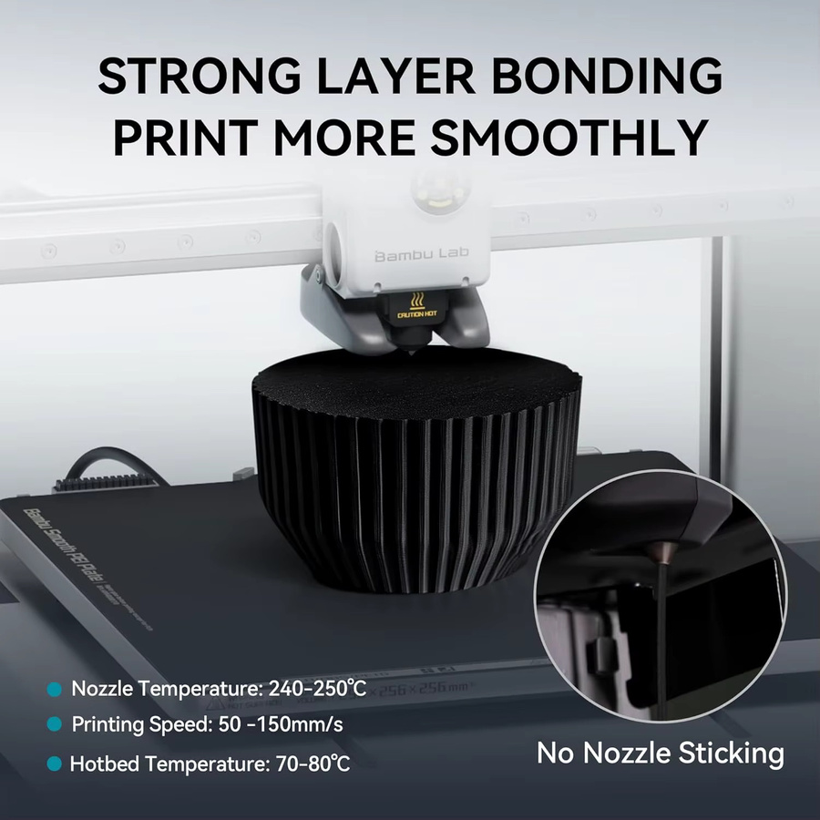 JAYO PETG-CF 3D-Drucker Filament Kohlefaser Schwarz, Durchmesser: 1,75 mm - Bild 3