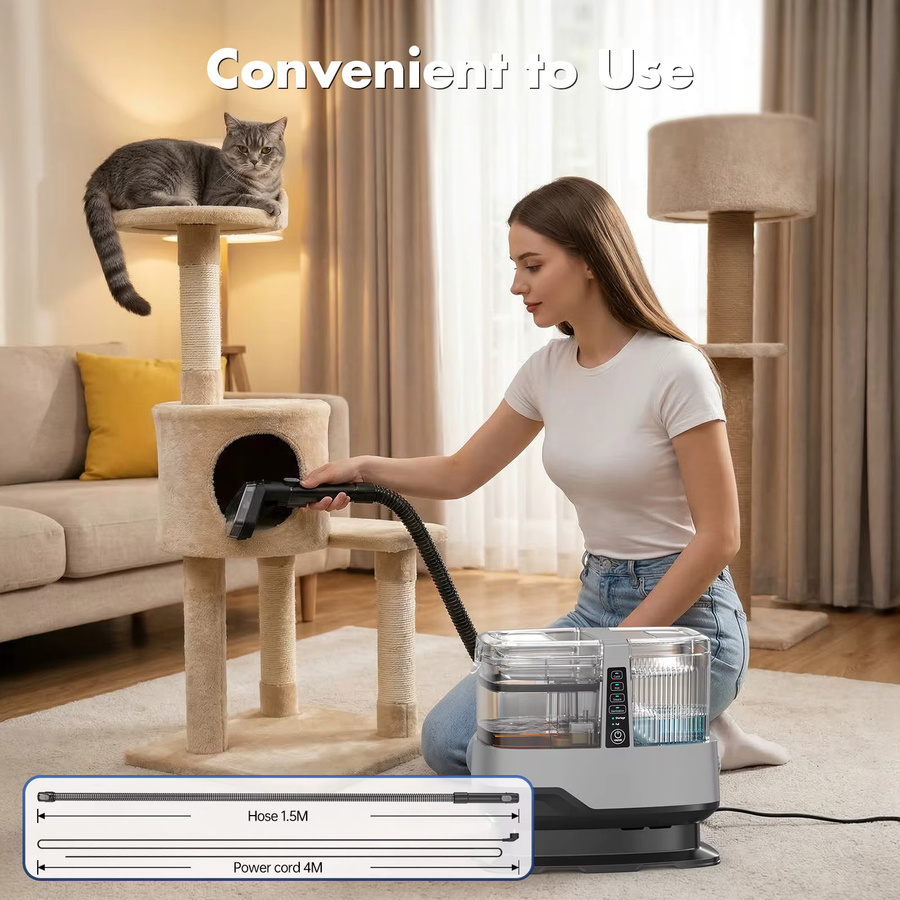 CROSIKO C688B Dampf-Staubsauger mit 1800W, 17KPa Saugkraft und getrennten Tanks für Haus und Auto - Bild 3