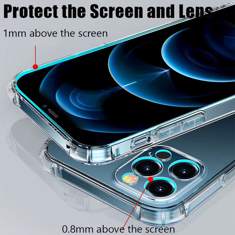 Ultradünne transparente Silikon Handyhülle für iPhone 11 bis iPhone 17 Pro Max und weitere Modelle von BOMNRU - Bild 3