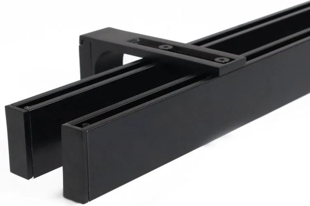 Deco-Raum Gardinenschiene Loft nach Maß, gerade, Schwarz, Länge: 220 cm - Bild 1