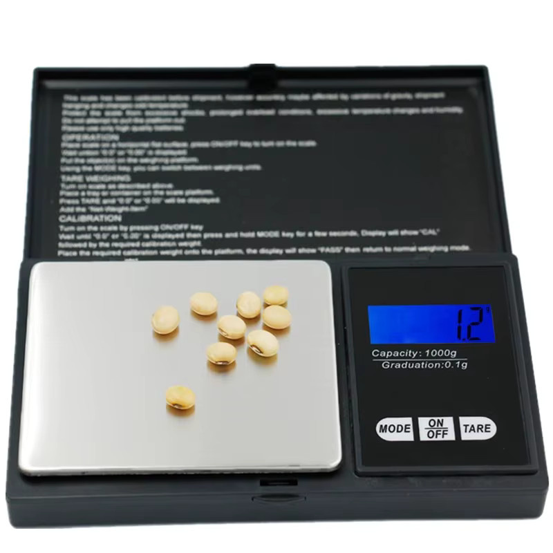 Tragbare elektronische Waage von JUANJUAN in Schwarz für Schmuck und Gold mit präziser Messung bis 0,01g - Bild 2