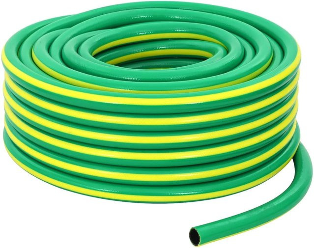 vidaXL Gartenschlauch 5-lagig aus PVC und Polyester in Grün und Gelb, Länge: 30 m - Bild 1