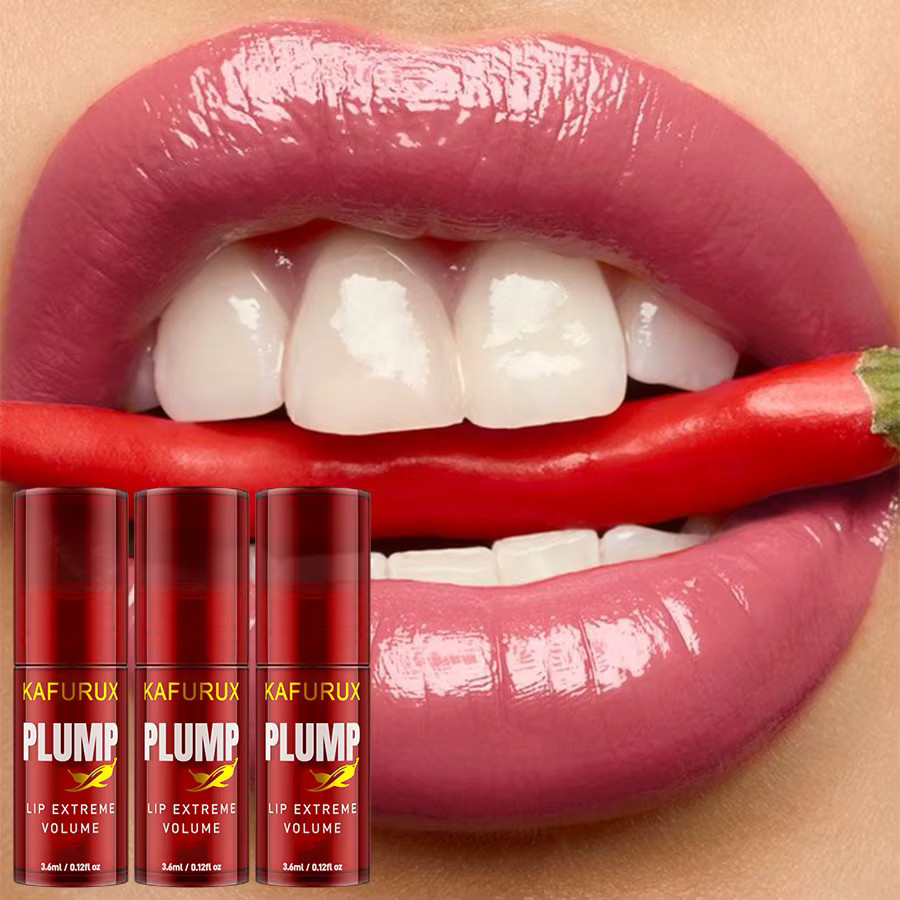KAFURUX Lip Plump Lippenöl, glänzend, 3 Stück - Bild 5