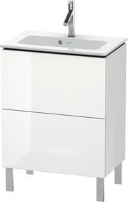 Duravit Waschtischunterschrank Compact L-Cube in Weiß Hochglanz, stehend, B/T/H: 62 x 39,1 x 70,4 cm - Bild 1