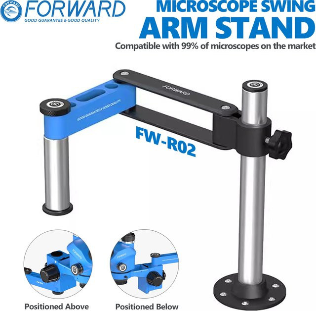 FORWARD FW-R02 Mikroskop-Klappschwingarmständer mit 32 mm Durchmesser für Elektronikreparaturen - Bild 1