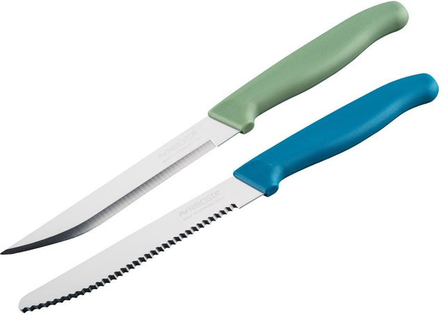 Nirosta Vespermesser-Set Elemental, 2 Stück, grün/blau - Bild 1