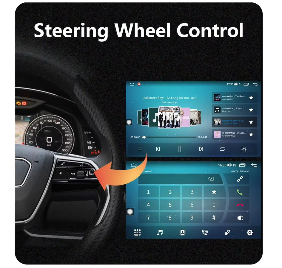 CHSTEK Android 13 Carplay GPS Autoradio mit WIFI, 4G und Bluetooth für Porsche Cayman, 911, Turbo, GT2, Boxster, 718, 997, 918, 981, Carrera in Schwarz - Bild 3