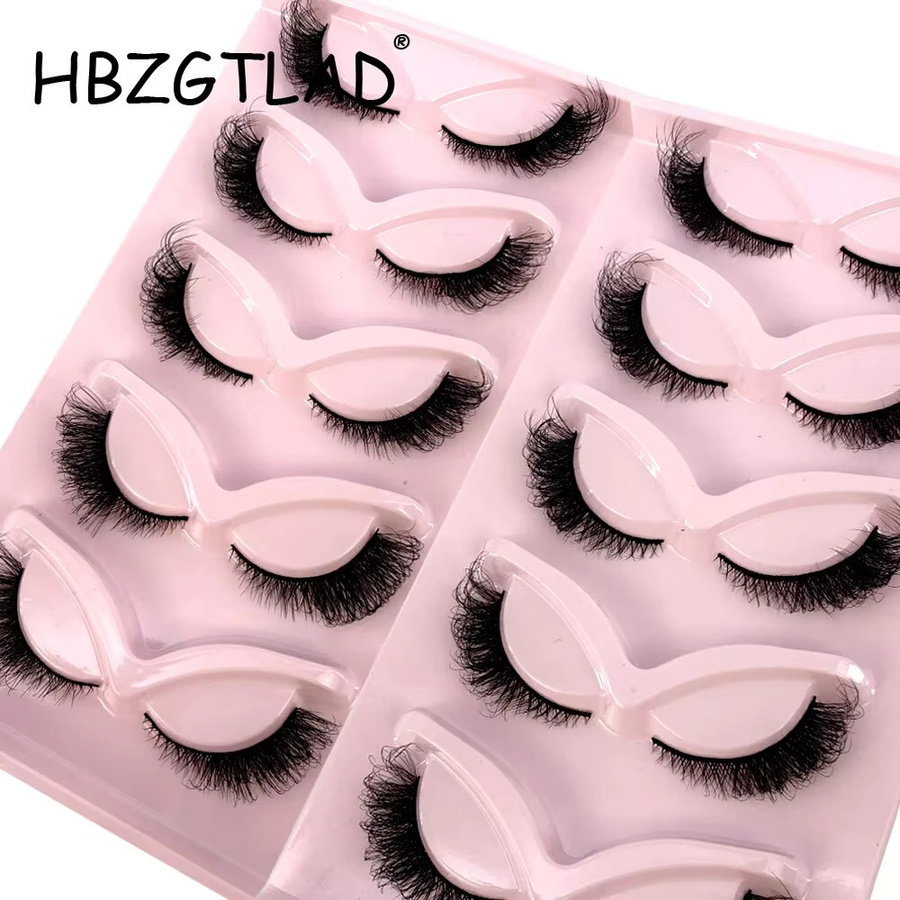 Künstliche Wimpern, 5 Paar, Katzen-/Fuchs-Design, Black, Natürlich - Bild 4