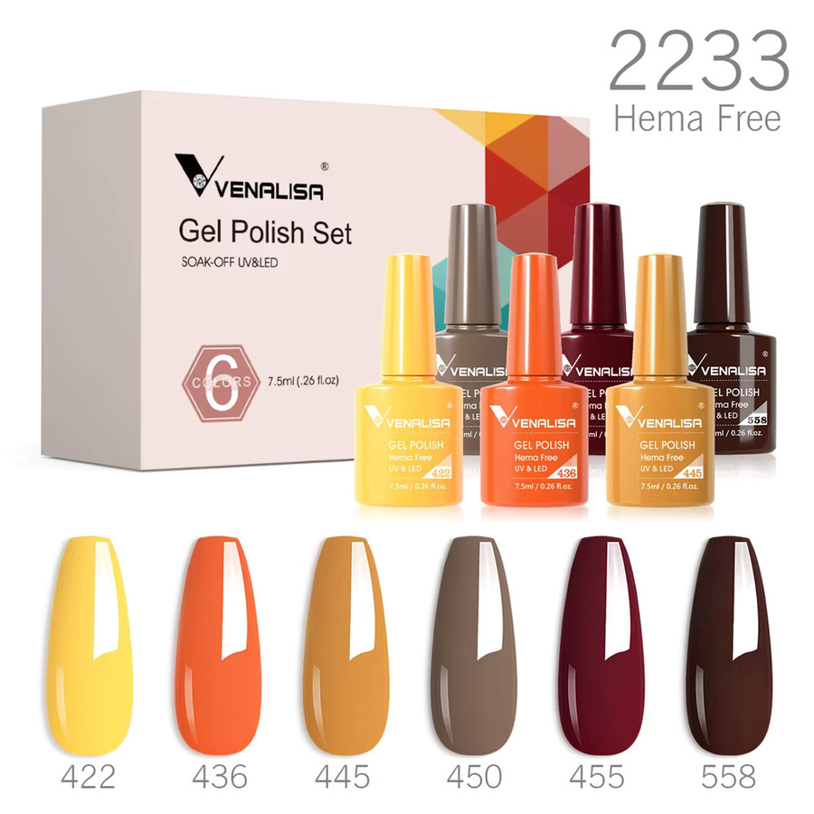 Venalisa Gel-Nagellack Set, 6 Stück, Glänzend - Bild 2