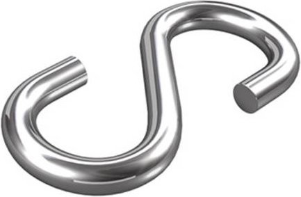 Dörner + Helmer S-Haken aus Edelstahl A2 in Silber, Durchmesser: 6 mm, Länge: 45 mm, 20 Stück - Bild 1