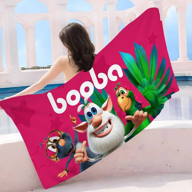 B-Booba Strandtuch für Mädchen, buntes Mikrofaser-Badetuch, sandfrei und schnelltrocknend, B/B: 70 x 150 cm - Bild 1