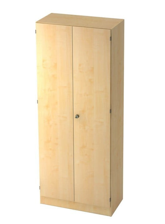 BIGBOXX Holz Flügeltürenschrank in Beige mit verstellbaren Regalböden und mattem Finish - Bild 1