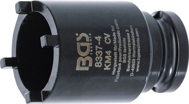 BGS Nutmutternschlüssel Zapfen Außen Liegend KM4 8337 1/2 Zoll aus Chrom-Vanadium-Stahl in Schwarz - Bild 1