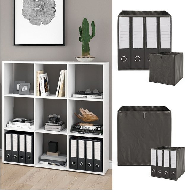 Vicco Raumteiler Würfelregal Nove in Weiß mit 9 Fächern als modernes Standregal für dein Wohnzimmer - Bild 1