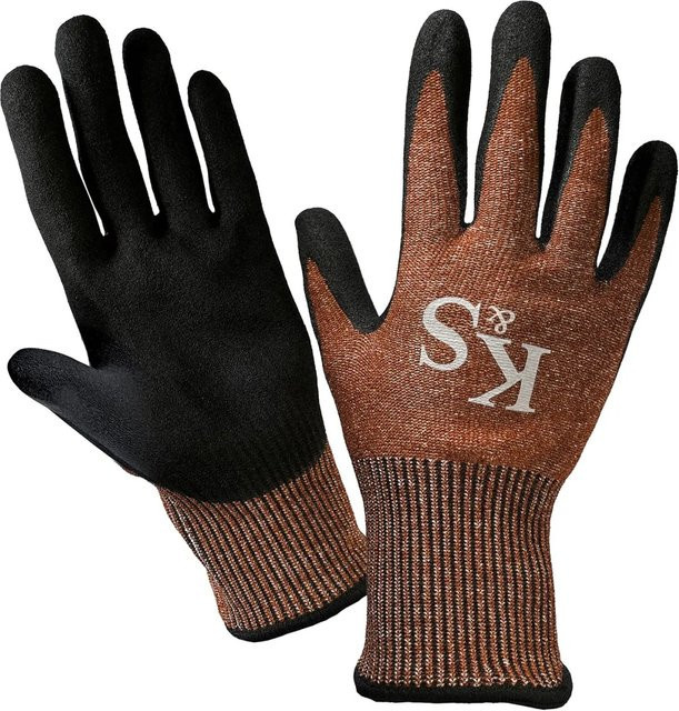 Kent & Stowe Gartenhandschuhe Sure & Grip aus Nitril in Braun-Schwarz, Größe XL - Bild 1
