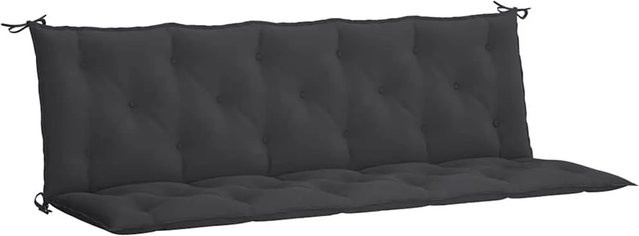 vidaXL Gartenbank-Auflage aus Oxford-Gewebe Schwarz B/T/H: 180 x 50 x 7 cm und 50 x 7 cm - Bild 1
