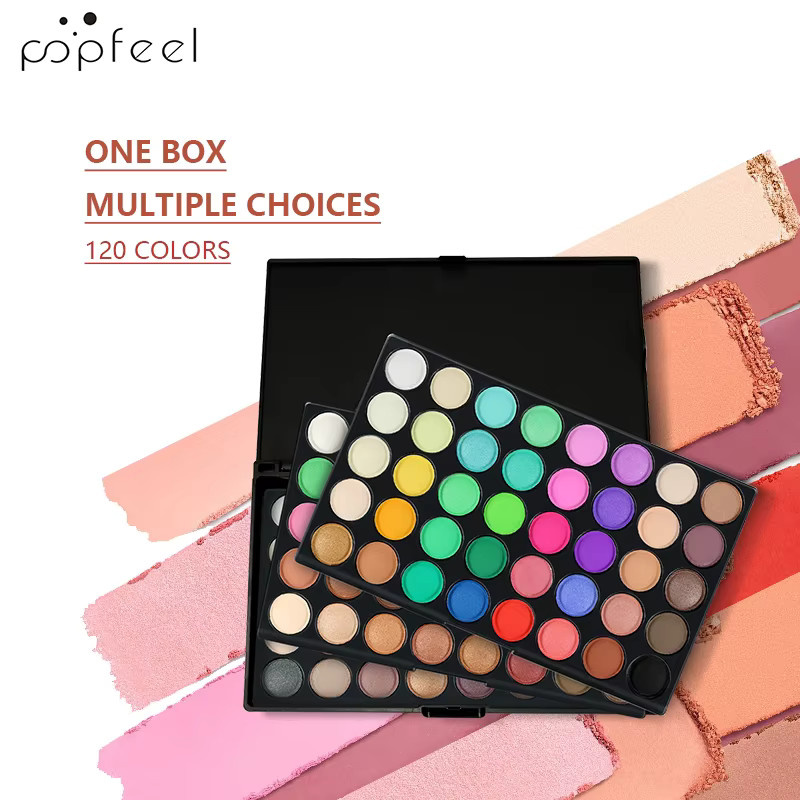 POPFEEL Lidschatten-Palette, 120 Farben, Matte & Glitzer, Unisex - Bild 5