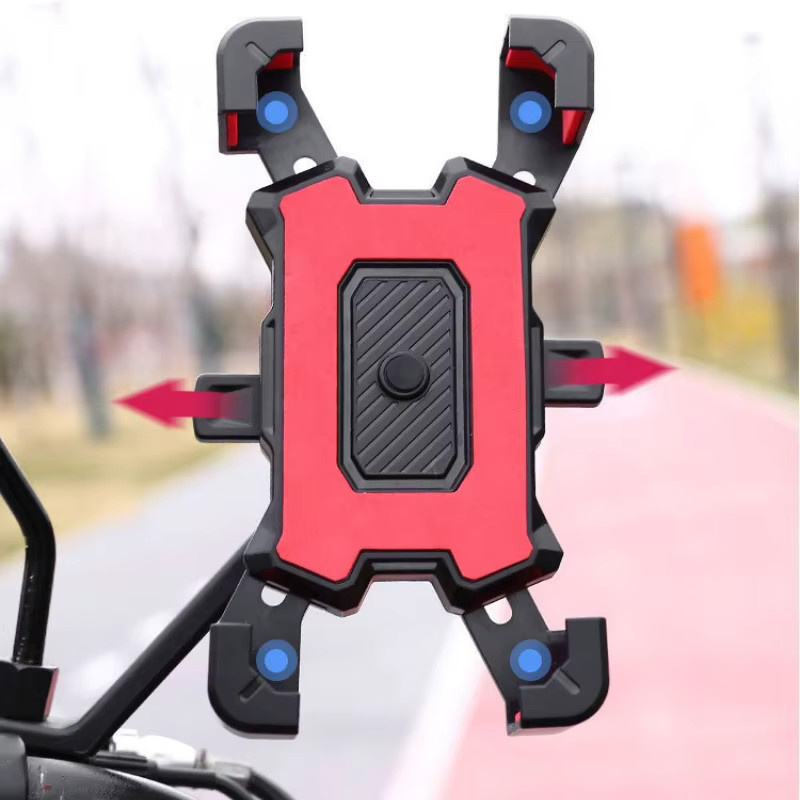 Stoßfeste Motorrad-Handyhalterung für Fahrrad und Elektroroller in Schwarz mit GPS-Navigationshalterung - Bild 4