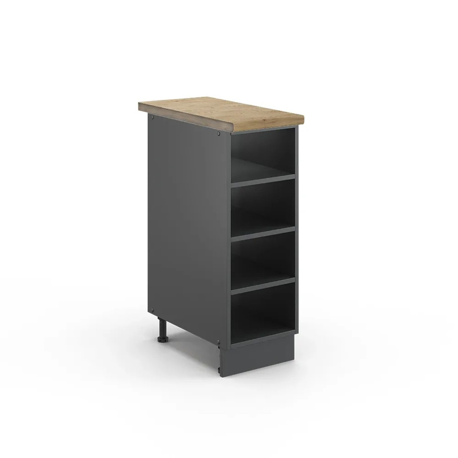 Vicco Küchenregal Fame-Line Offener Küchenschrank Anthrazit Eiche B: 30 cm, H: 82 cm, T: 60 cm - Bild 2